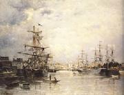 Stanislas lepine The Port of Caen oil painting